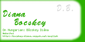 diana bocskey business card