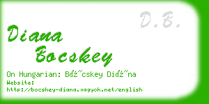 diana bocskey business card